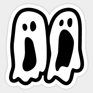 Classic Funny Halloween Ghost Sticker